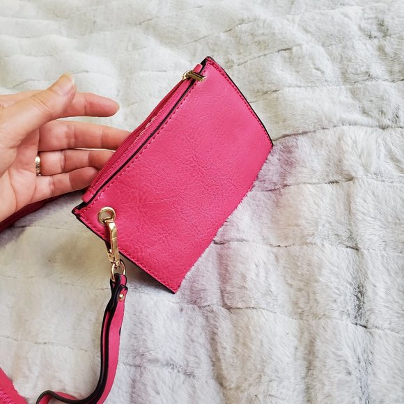Black Rivet Shoulder Bag/Tote pink faux leather with gold rivets - Picture 12 of 13